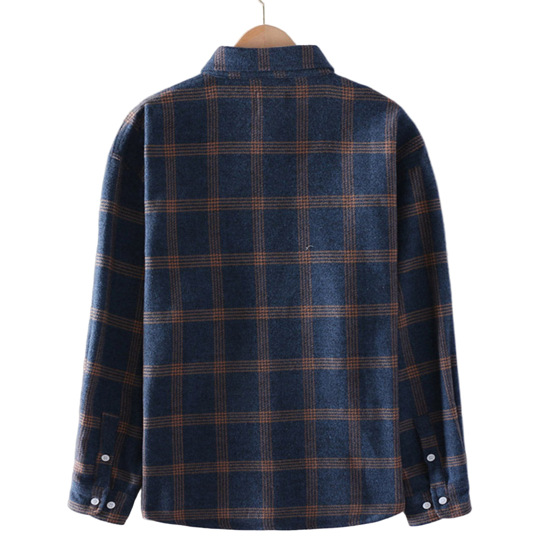 STYLAAR-Geruit herfstshirt voor mannen