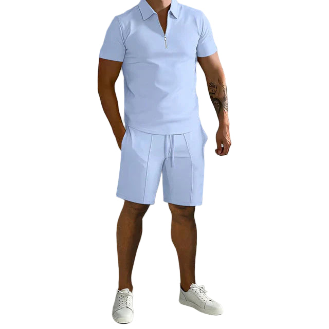 STYLAAR-Heren polo en short set