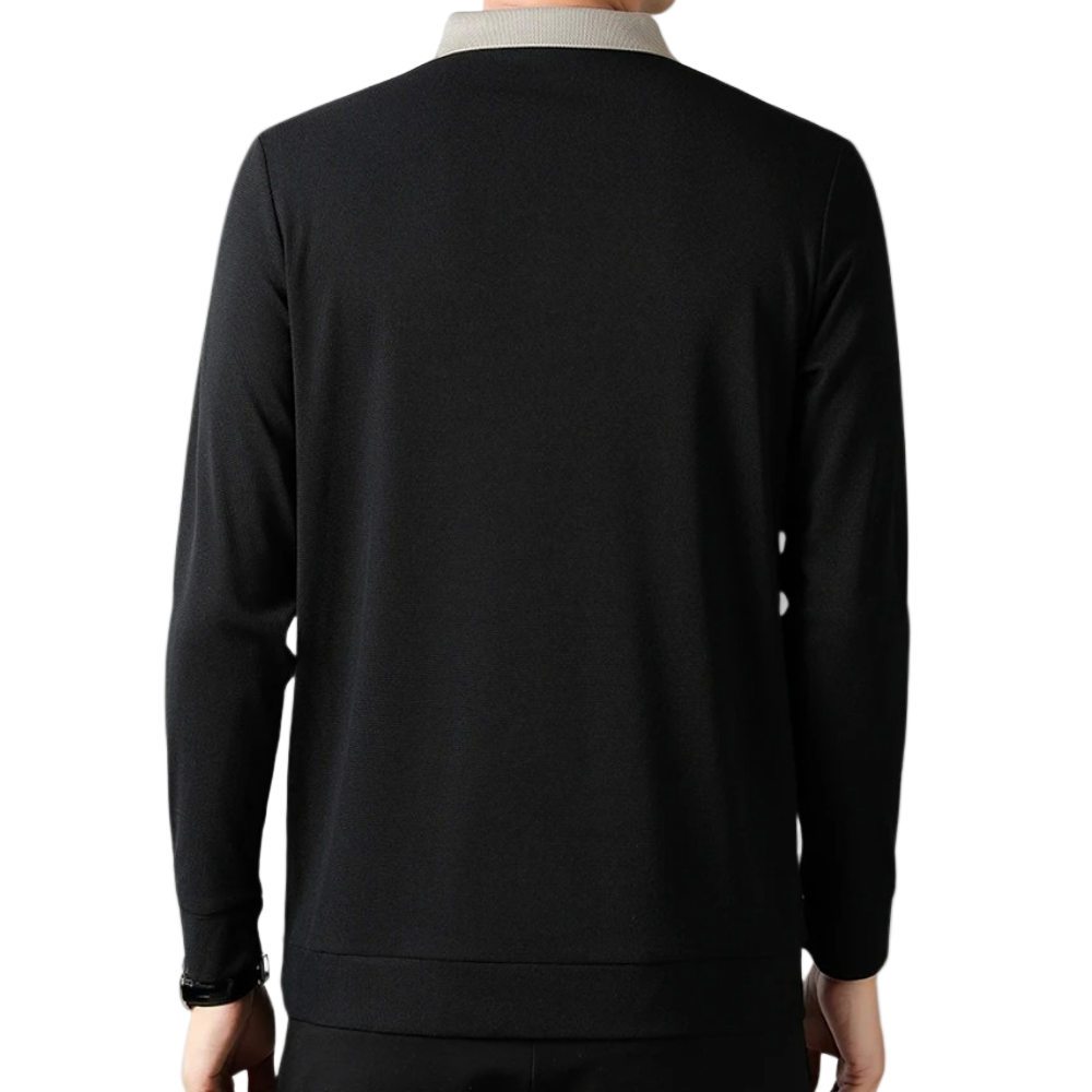 STYLAAR-Heren polo met lange mouwen