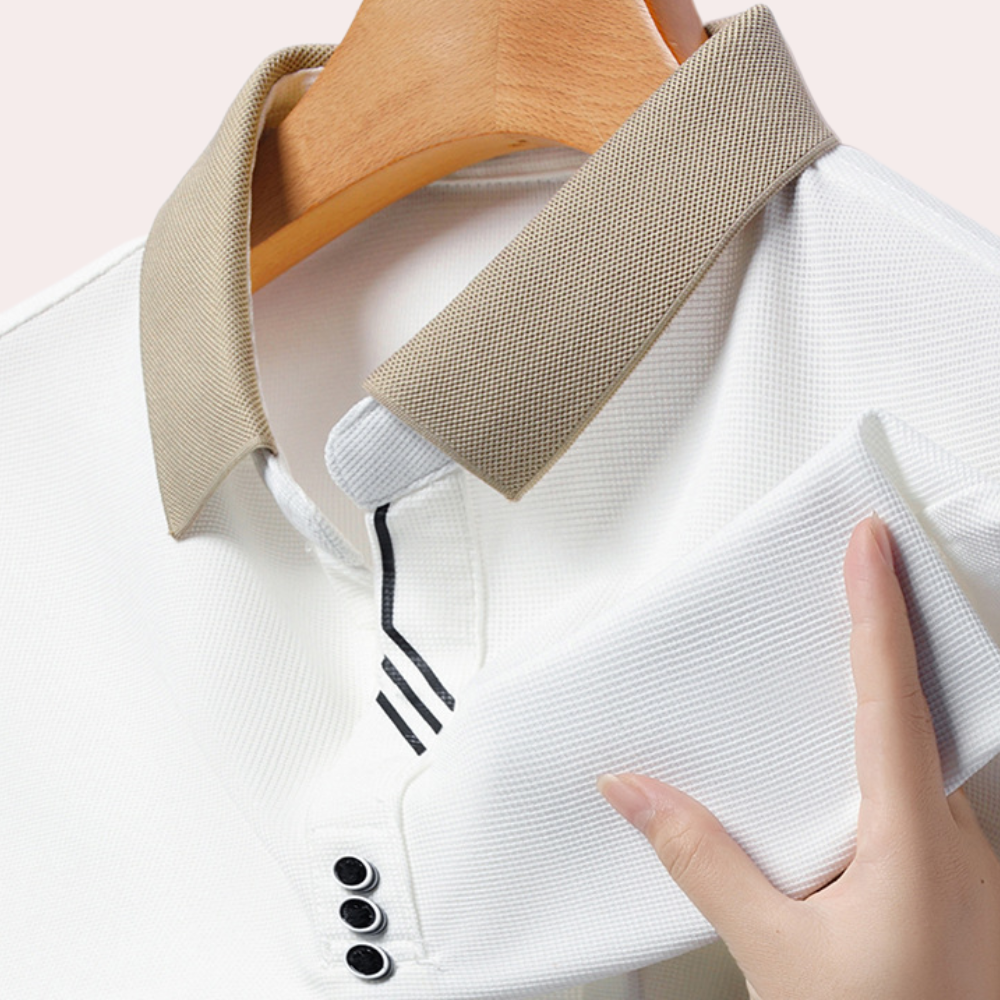 STYLAAR-Heren polo met lange mouwen