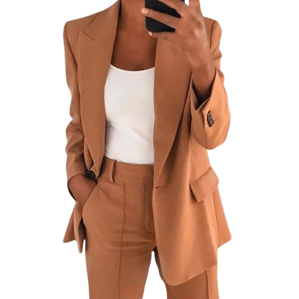 STYLAAR-Vrouwen 2-delige herfstset stijlvolle outfit