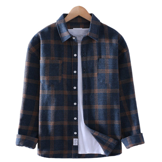 STYLAAR-Geruit herfstshirt voor mannen
