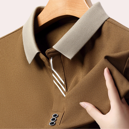 STYLAAR-Heren polo met lange mouwen