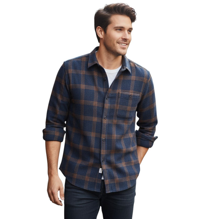 Stylish Plaid Autumn Shirt for Men-STYLAAR